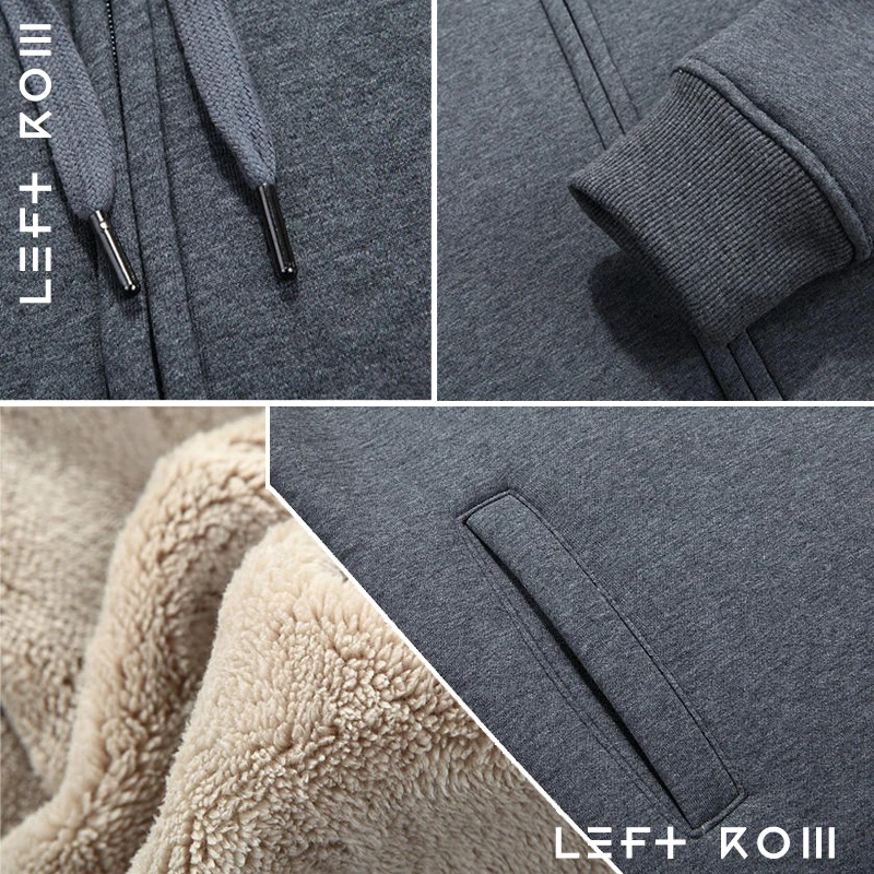 2019 Весна 2018 осень зима мужские теплые толстые теплая кофта однотонные на молнии