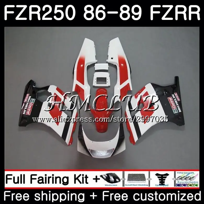 Корпус для YAMAHA FZRR FZR 250R 250 1986 1987 1988 1HC.1 FZR250RR FZR250R FZR-250 FZR250 86 87 88 89 обтекатель красный