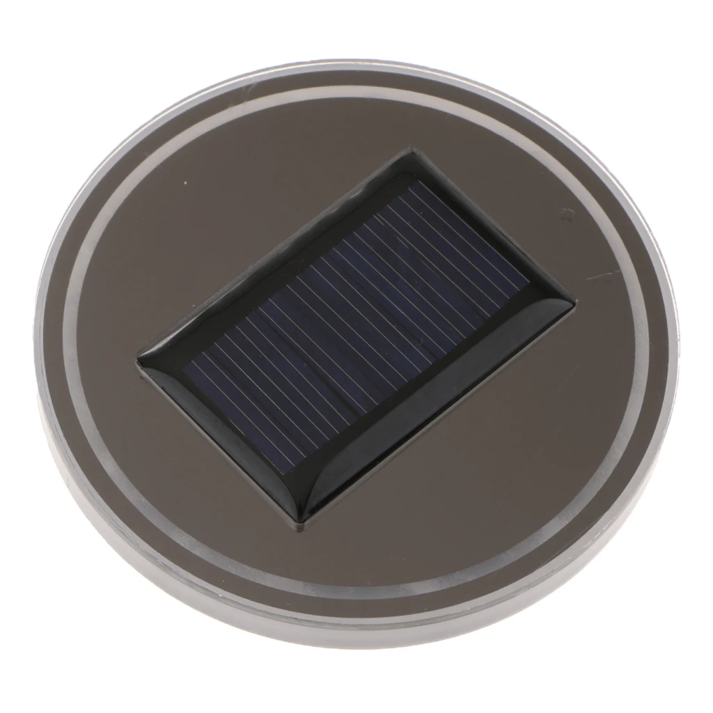 

Universal Solar Cup Holder LED Light Pad Interior Decoration Blue Mobile Phone Holder Storage Pocket Box Cage for Car Party