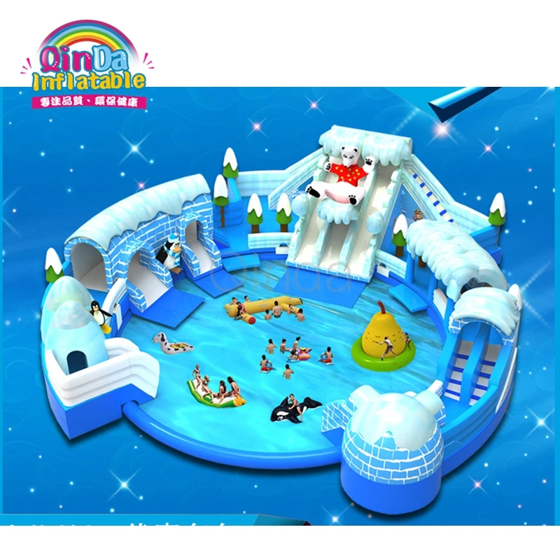 Коммерческий надувной бассейн аквапарк развлечений для земли|inflatable water park|water