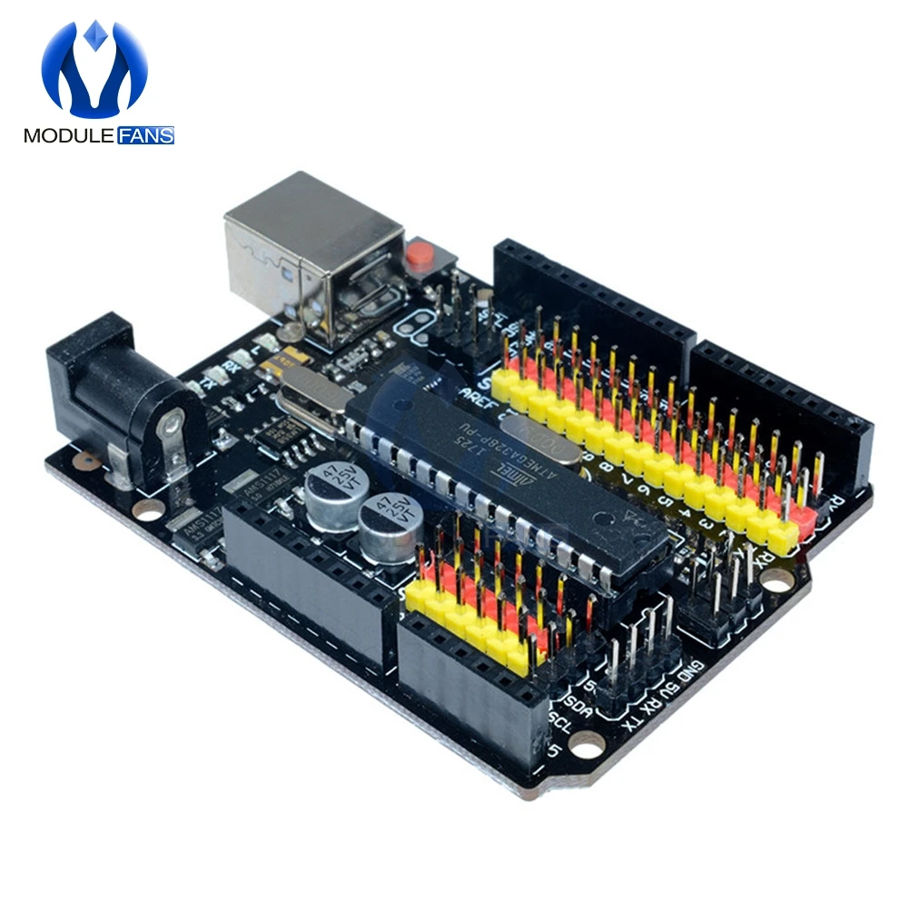 Плата UNO R3 Plus совместимая с Arduino Atmega328P Atmega16u2 плата расширения разработки