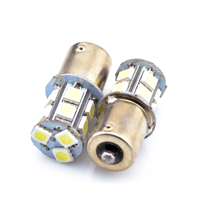 Оптовая продажа 50 шт./лот 1156 BA15S 13 SMD 5050 Чип задние тормоза Белая светодиодная