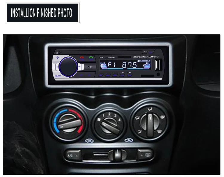 Авторадио JSD520 автомобильный Радио стерео плеер цифровой Bluetooth MP3 60Wx4 FM аудио с в
