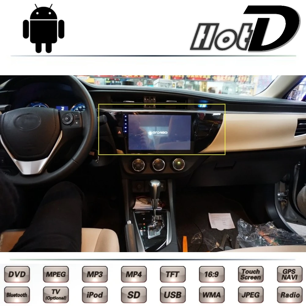 Для TOYOTA Corolla Левин Axio Fielder 2013 2014 2015 2016 Автомобильный мультимедийный DVD плеер gps
