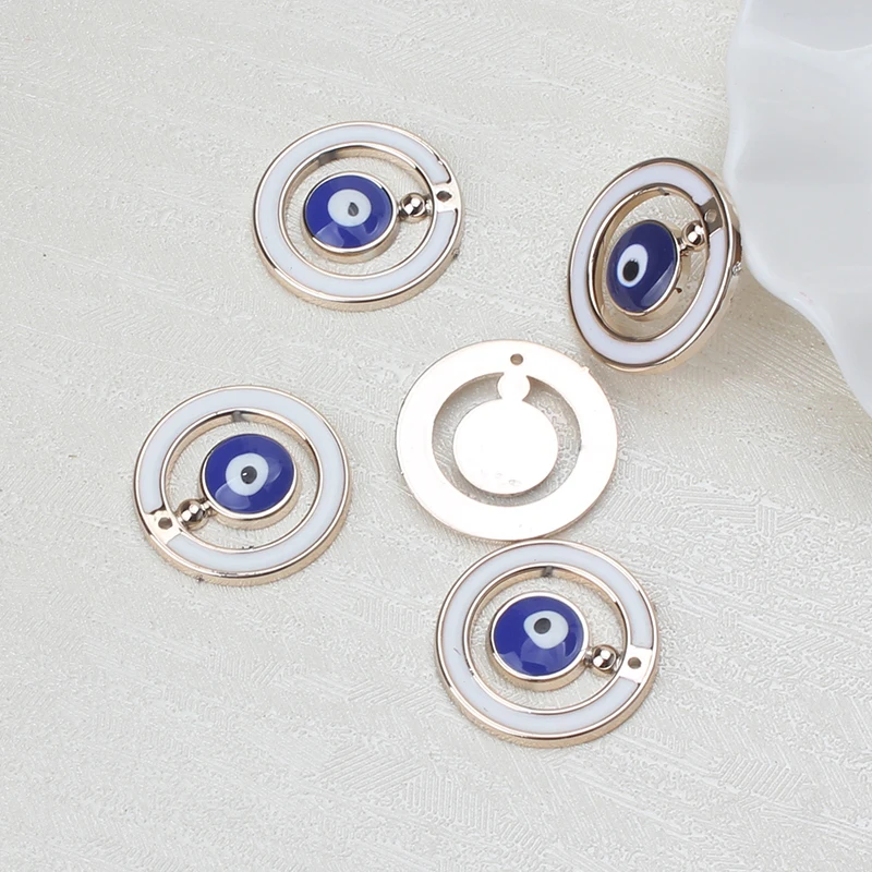 Сглаза 5 шт. новые модные сглаза аксессуары круглый модный материал с голубыми