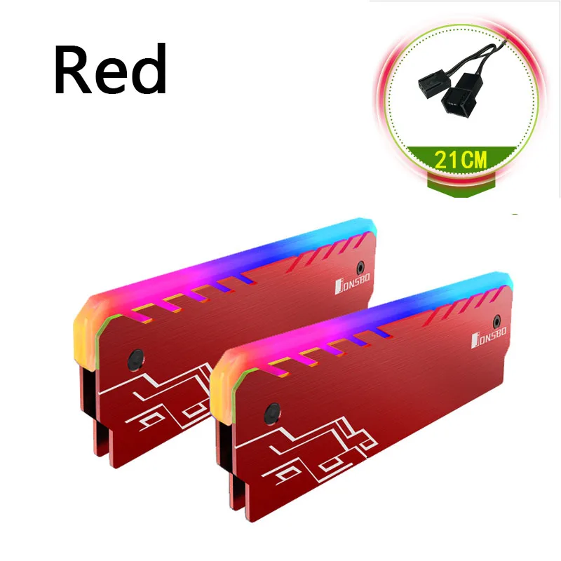Red 2 шт. оперативная память RGB кулер радиатор охлаждения жилет плавник рассеивания излучения для DIY PC Игры разгон мод DDR DDR3 DDR4 - Blade Color: Red