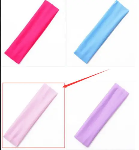 Женская спортивная мягкая однотонная повязка на голову |