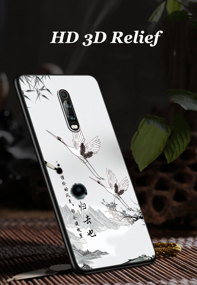 Рельефный чехол для Xiaomi Redmi K20 Pro чехол противоударный HD 3D рельефный силиконовый чехол для Redmi K 20 чехол Licoers Официальный чехол