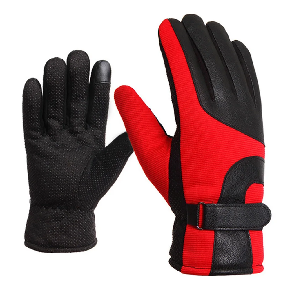 DB01 Red Флисовые Мотоциклетные Перчатки Водонепроницаемые Guantes Moto с сенсорным экраном теплые зимние перчатки ветрозащитные перчатки мотоциклетные Черные Серые - Цвет: DB01 Red