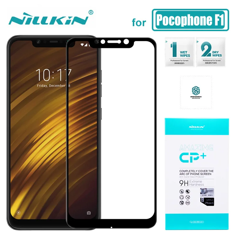 Для Xiaomi Pocophone F1 стекло Nillkin CP + Полное покрытие Poco Phone 2.5D Закаленное Защита экрана