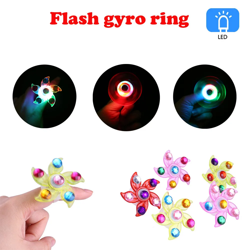 Детское светящееся кольцо вращающееся вручную мягкое пластиковое флеш гироскоп