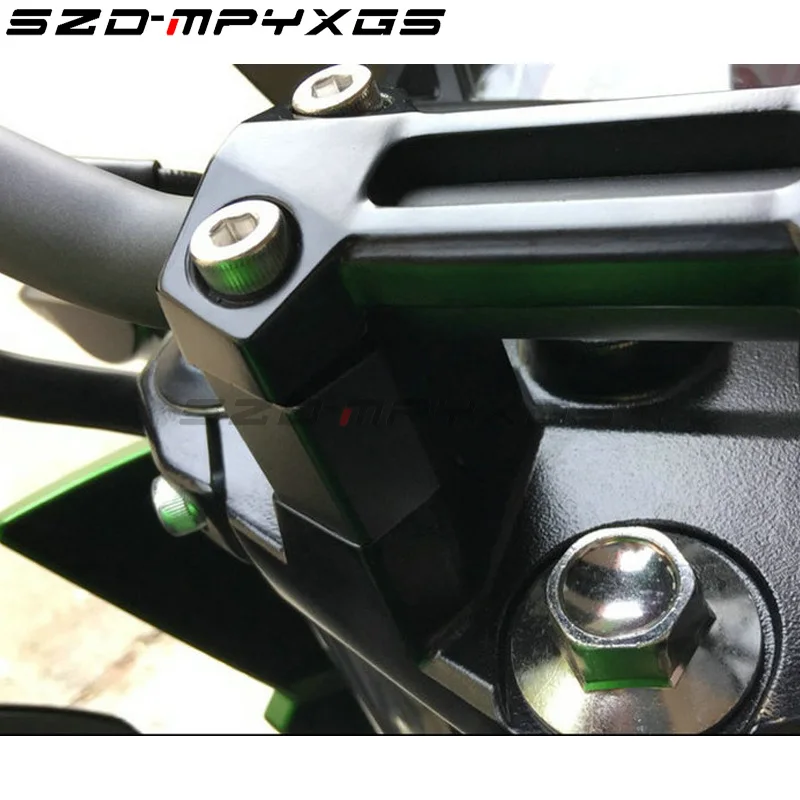 Руль из алюминиевого сплава Высота стояк Ручка Бар горе Зажим для Kawasaki Z750 Z 750 2004