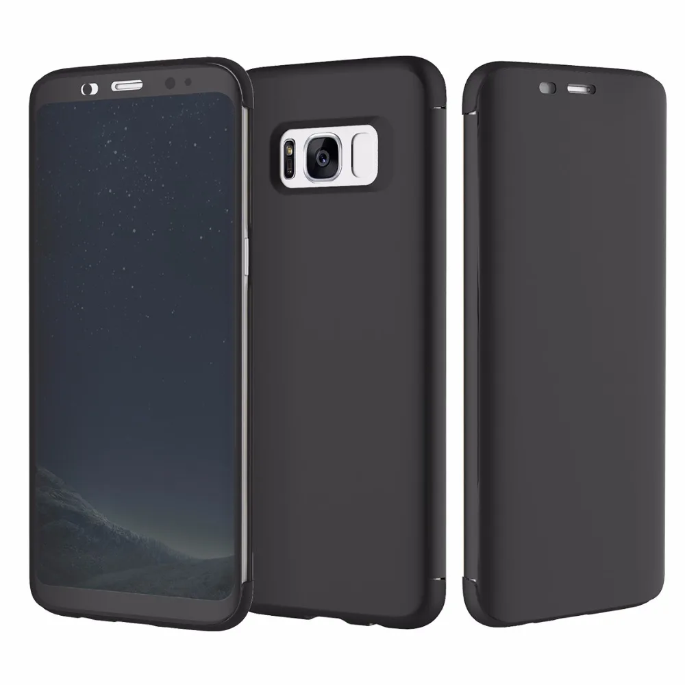 Чехол для телефона samsung Galaxy S8 Rock Dr. v с полным окном, умный флип-чехол из ТПУ+ поликарбоната, чехол для телефона Galaxy S9, Fundas