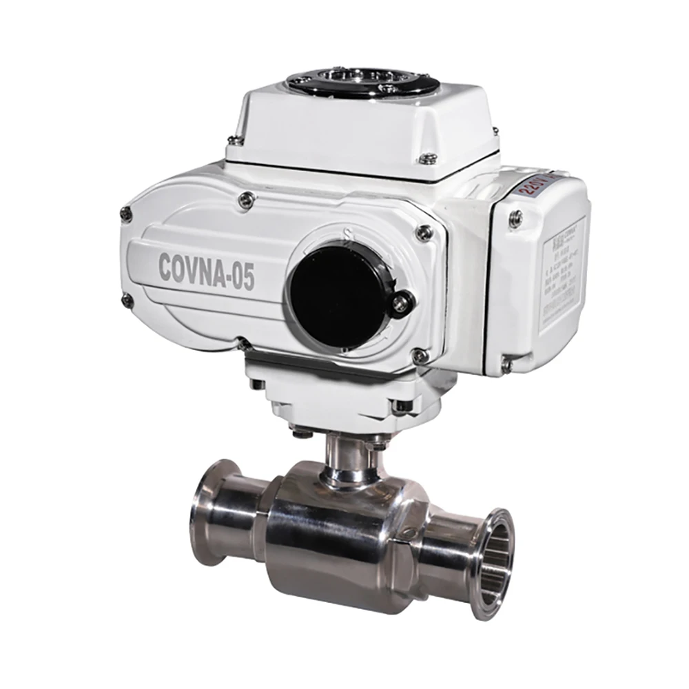 Санитарное соединение с зажимом 3/4 дюйма моторизованный 2-ходовой шаровой клапан