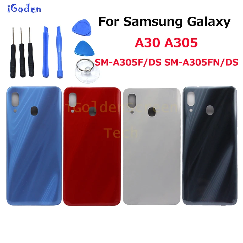 Задняя крышка батарейного отсека для Samsung Galaxy A30 A305 A305F стеклянная корпуса задняя