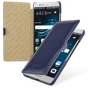 2017 Original Business Flip Phone Case Luxury Genuine Leather Cases Folding Flip Cover Skin for Huawei P9 Case Free Shipping