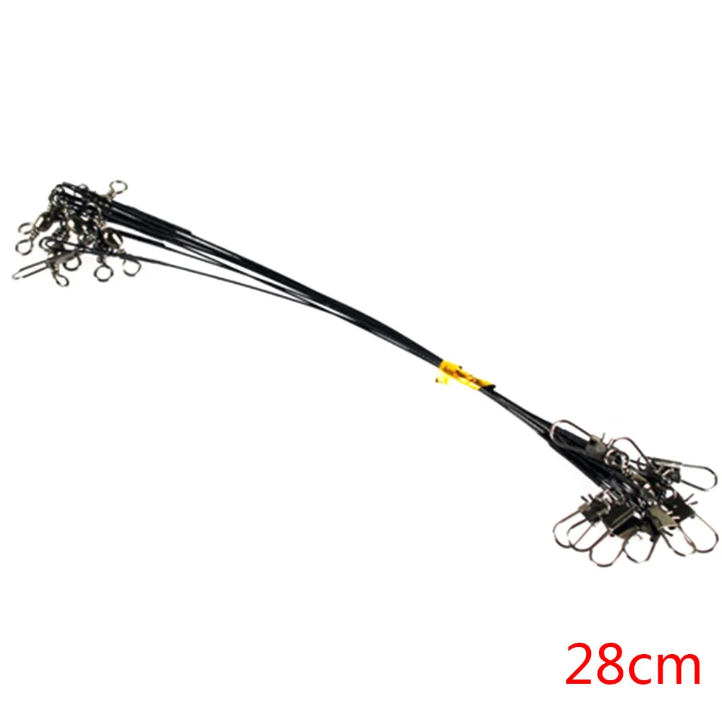 10 шт. рыболовные поводки Нержавеющая сталь Плетеный следов спиннинг лидер установки Стальная проволока леска