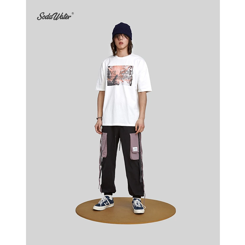 SODAWATER 2019 Summer Men Homme Harajuku Funny Short Sleeve T Shirts Letter print top t-shirt Casual loose Tee 94134SS | Мужская одежда