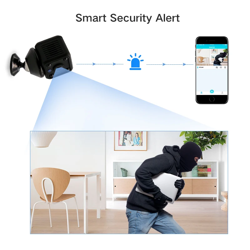 1080P WIFI Беспроводная мини ip камера ночное видение Обнаружение движения