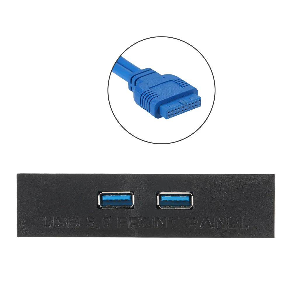 USB 3 0 Передняя панель концентратор 2 порта Расширенный отсек 20 Pin к USB3.0 60 см