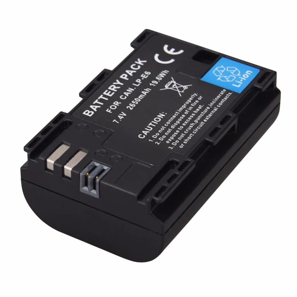 7 4 V 2650mAh LP E6 LPE6 камера батарея для Canon EOS 5DS R 5D Mark II III 6D 7D 60D 60Da 70D 80D DSLR Bateria|battery for