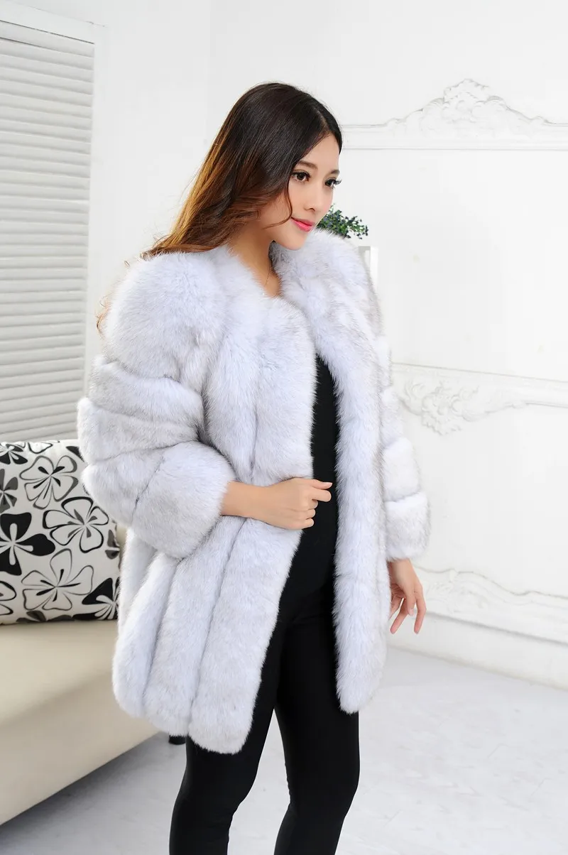 LIYAFUR 10 цветов Длинные натуральная натуральный Толстый синий Лисий Мех животных пальто России S зимние Роскошные пальт