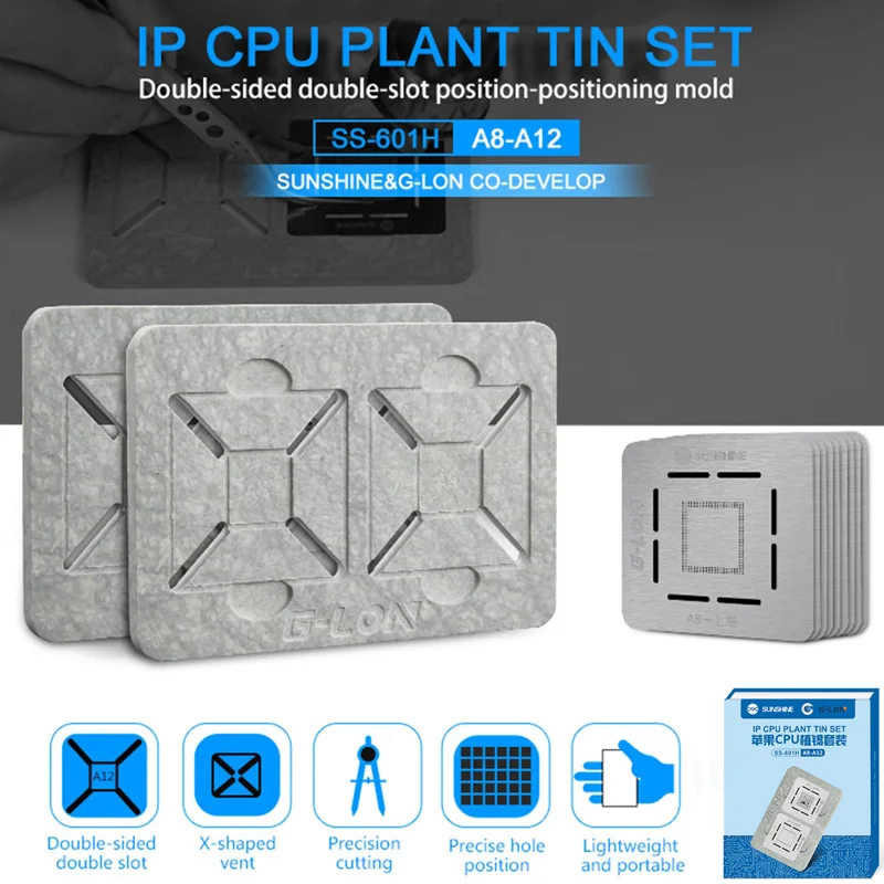 

Double Side Use Slot Position Motherboard BGA Reballing Stencil Plant Tin Platform For iPhone A12 A11 A10 A9 A8 Tin planting