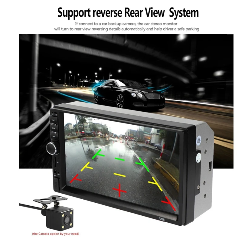 Double 2 Din 7018B Autoradio Car Mp5 Radio Player 7 InchPress Screen Multimedia Car Radio With Bluetooth Mirror Usb Fm Car Rad