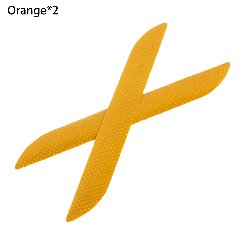 orange Универсальный 2 шт. Автомобильный багажник хвост Предупреждение ющие светоотражающие наклейки светящийся отражатель задний бампер светящаяся наклейка прочный - Название цвета: orange
