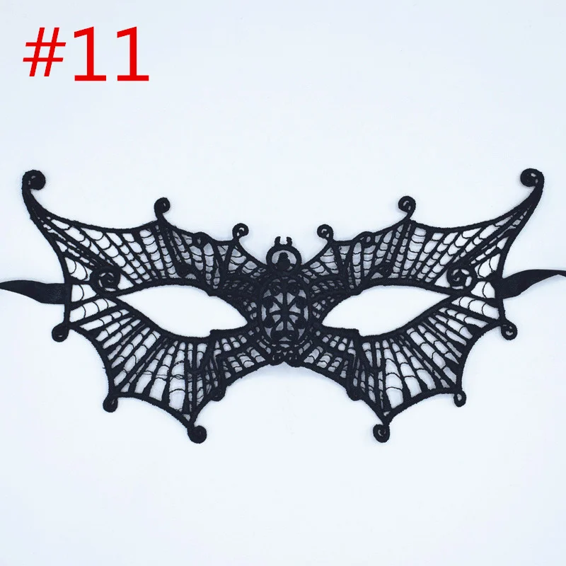 11 spider 1 шт. ролевые игры. Черная Женская Сексуальная кружевная маска вечерние маска для хеллоуина и карнавала Венецианский костюм Карнавальная маска анонимный карнавал - Цвет: 11 spider