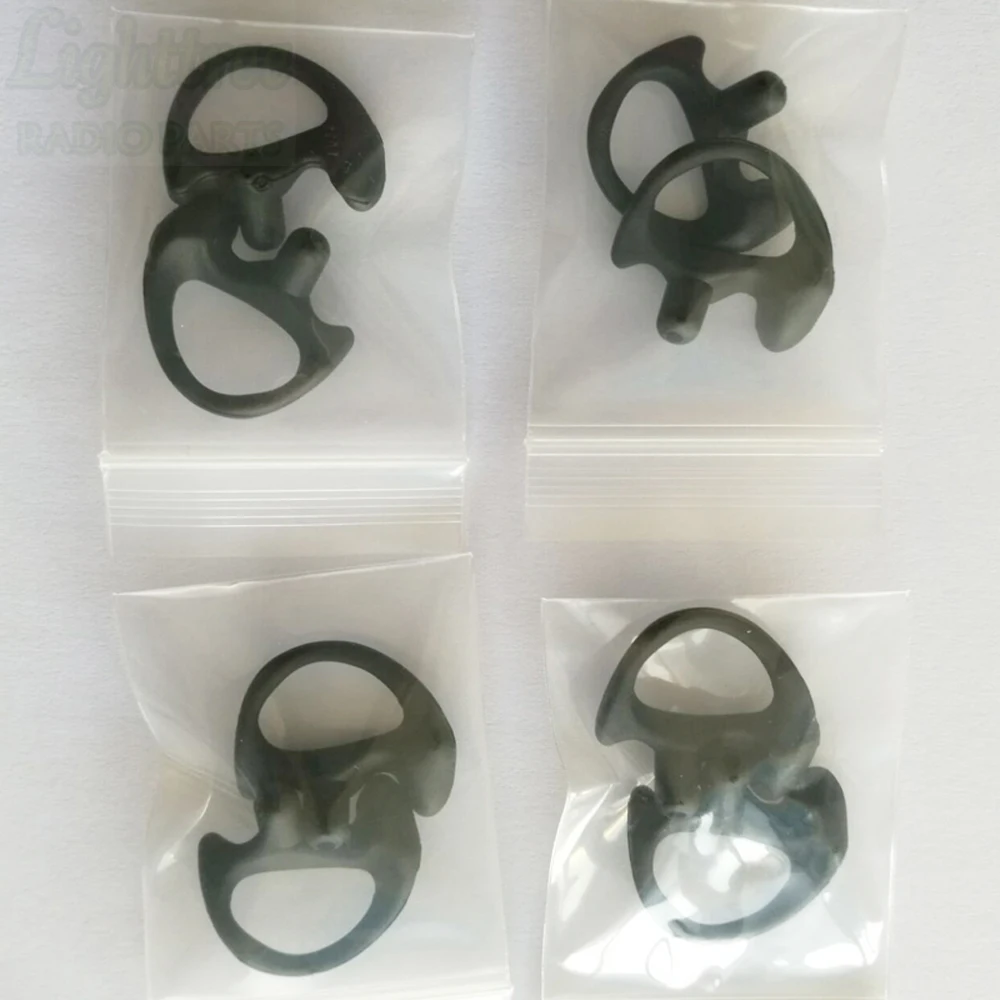 Molde negro para auriculares de tubo ac&uacute;stico, 40 unidades (20 pares, izquierda y derecha), tama&ntilde;o mediano-0
