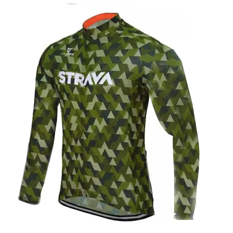 Strava человек с длинным рукавом Велоспорт Джерси велосипед быстросохнущая велосипедная форма Pro Team велосипедная Одежда Майо Ropa Ciclismo Uniformes