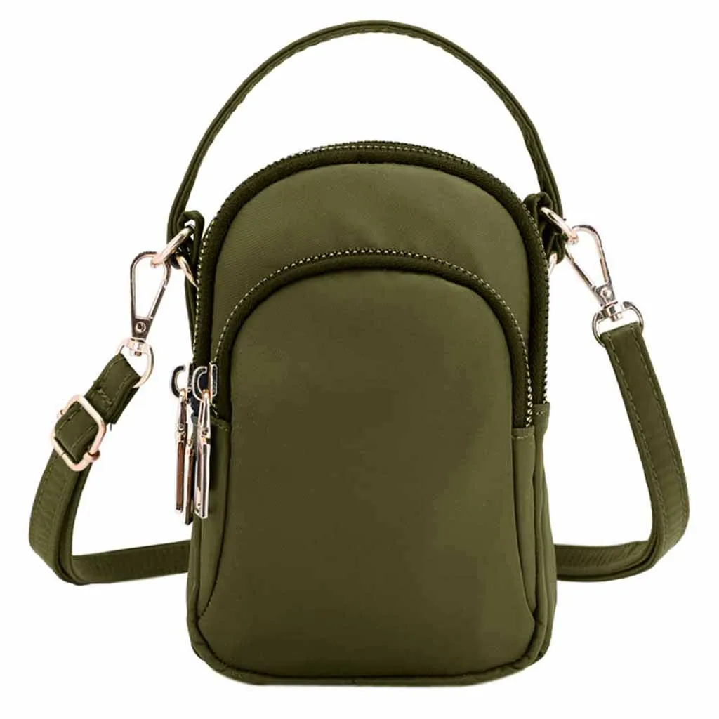 Army Green Женские сумки-мессенджеры на плечо, Легкие нейлоновые сумки для мобильного телефона, гарнитура, сумки на бретельках для женщин, повседневные сумки, сумка torebka damska - Цвет: Army Green