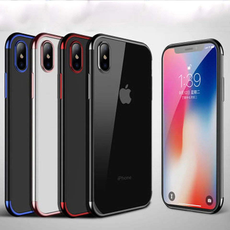 Блестящий чехол-бампер для iphone XS MAX XR X 8 Plus 7 6 6s SE 5 5S чехлы телефонов силиконовый