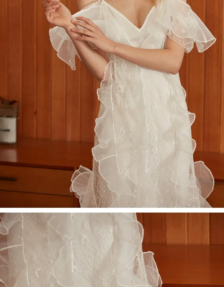 EASYSMALL, женское платье, модное, праздничное, высокого класса, Vestidos, вечерние, эксклюзивные, с лепестками, каскадные, уличная одежда, платья с высокой талией