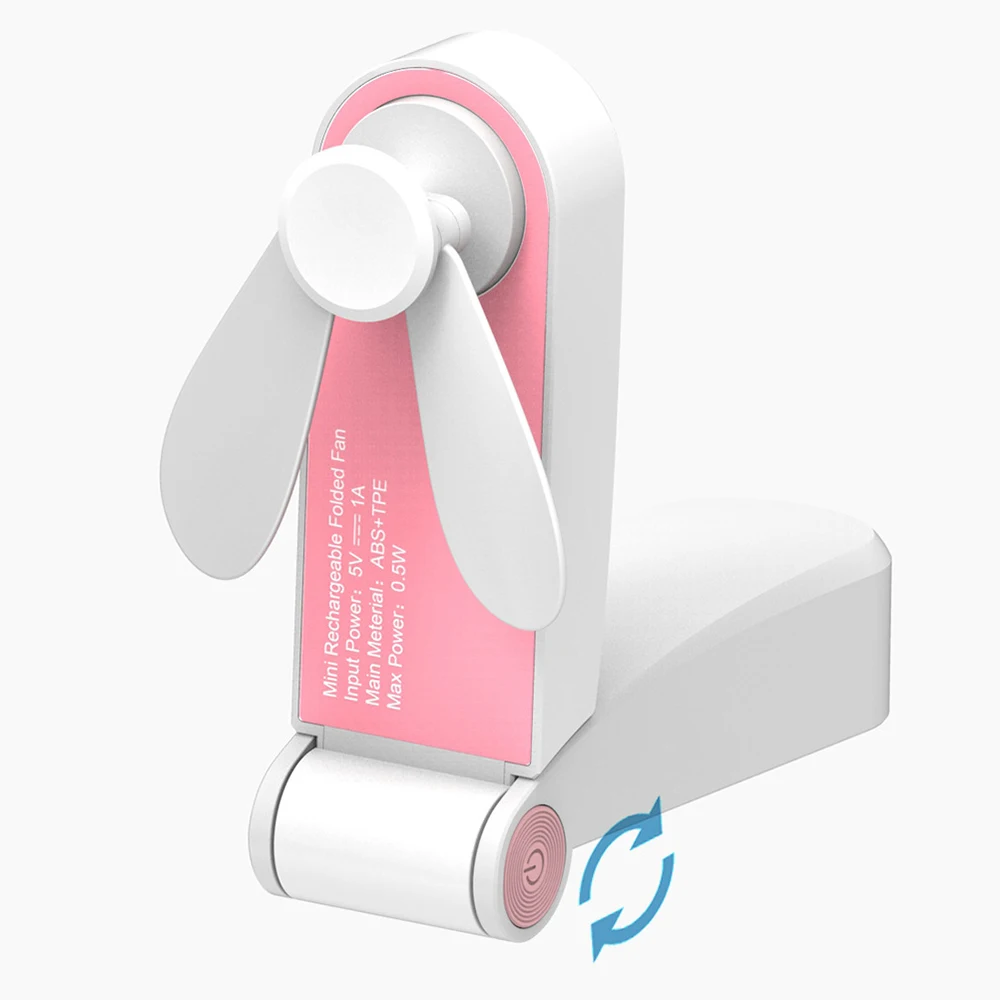 pink Портативный USB вентилятор ультра умный на ощупь летний воздушный охладитель двухлистный Настольный вентилятор домашний офисный переключатель мини-вентилятор - Цвет: pink