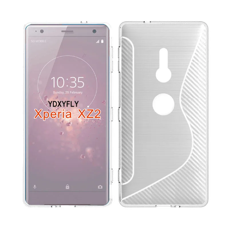 Нескользящий гибкий мягкий чехол для Sony Xperia XZ2 силиконовый гелевый Чехол из ТПУ с