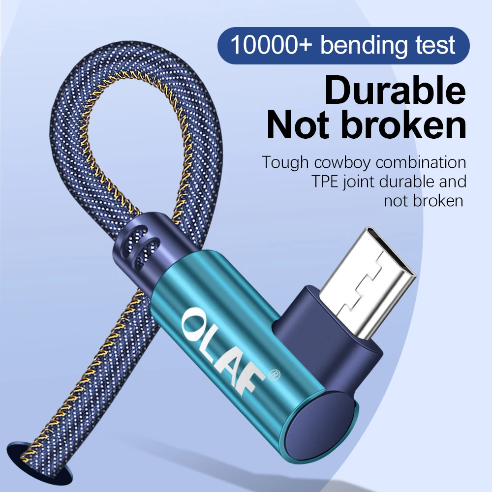 OLAF 90 градусов Micro usb Мобильный телефон кабели для samsung s6 s7 edge USB Быстрая Зарядка