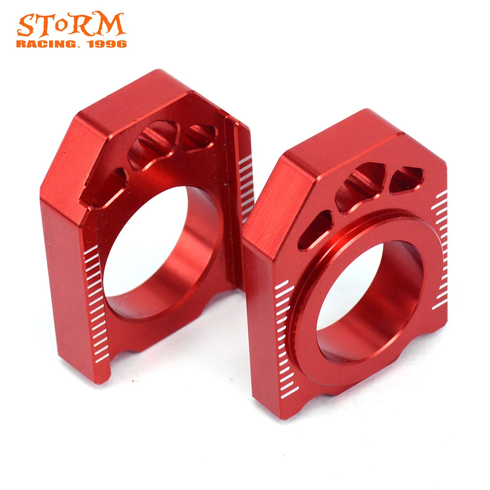 Motorcycle CNC Red Axle Block Chain Adjuster For HONDA CR125R 250R CRF250R 250X CRF450R 02-17 CRF450X CRF450RX 2017-2019 2020 | Автомобили