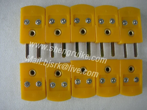 Мини разъем термопары K плоский штекер и гнездо|thermocouple mini connector|female femalemale male |