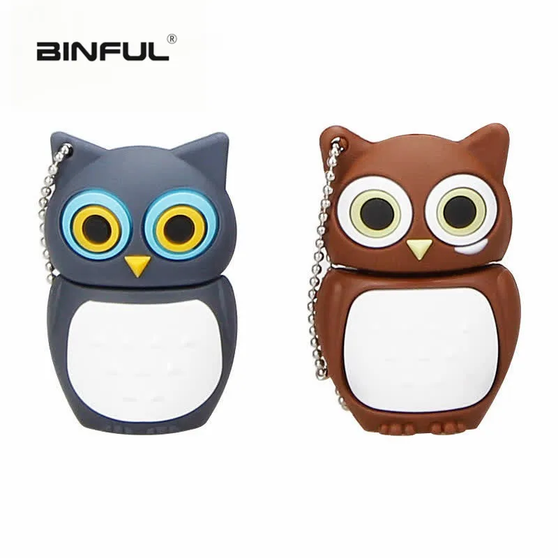 USB флеш-накопитель 64 ГБ, милое животное мультяшная сова, usb 2,0, 4 ГБ, 8 ГБ, 16 ГБ, 32 ГБ, 128 ГБ, флеш-накопитель, usb память, креативная флешка, подарок на праздник
