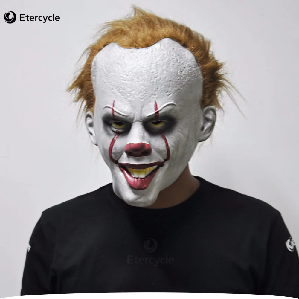 Хэллоуин клоун Pennywise маски Стивен Кинг это костюм косплей Кино взрослый