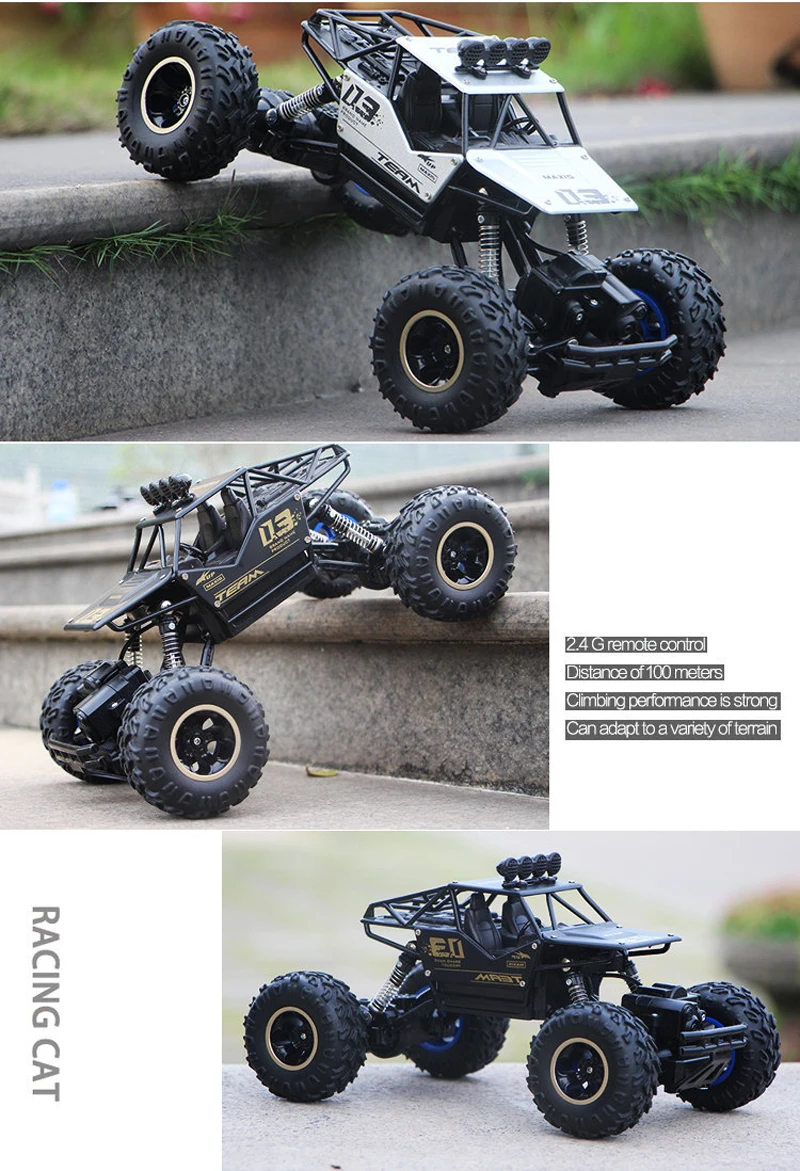 QWZ 1:12 RC автомобиль 4WD альпинистский автомобиль 4x4 двойной привод двигателей Bigfoot автомобиль дистанционное управление Модель внедорожный автомобиль для мальчиков детские подарки