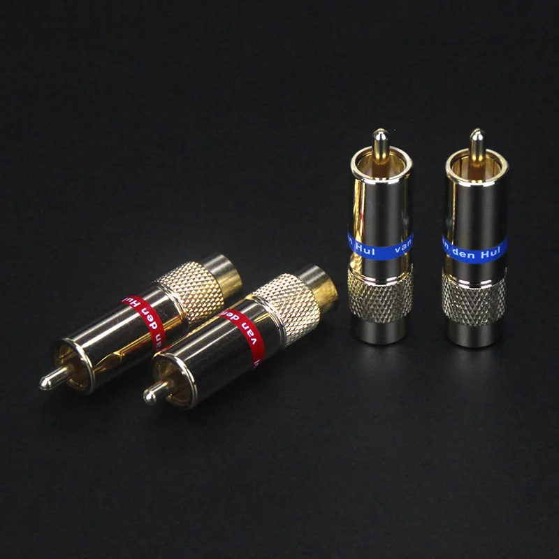 Hifi аудио 4 шт. Van den Hul C-8.4 RCA штекеры аудио RCA разъем с diy VDH RCA кабель 8,0 мм RCA штекеры jack удлинитель адаптер