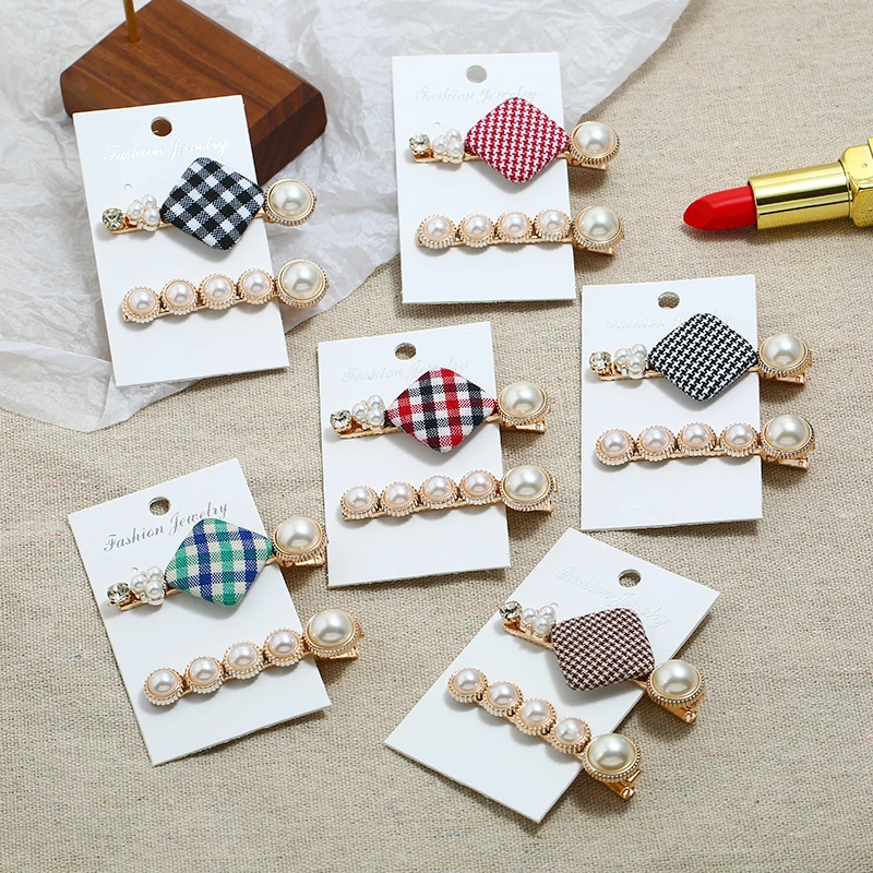 2 шт./компл. корейский модный дизайн золотые металлические заколки для волос