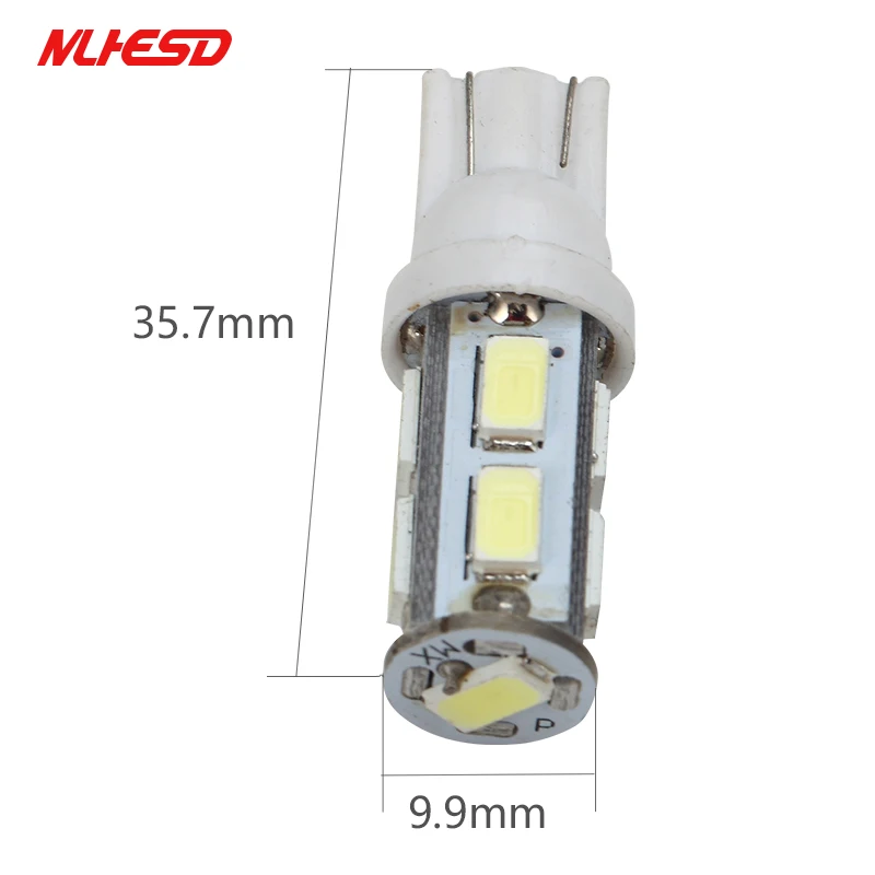 10 шт./лот T10 w5w светодиодные лампы t10 9SMD led 5630 5730 Автомобильные 9LED Wedge BULB W5W