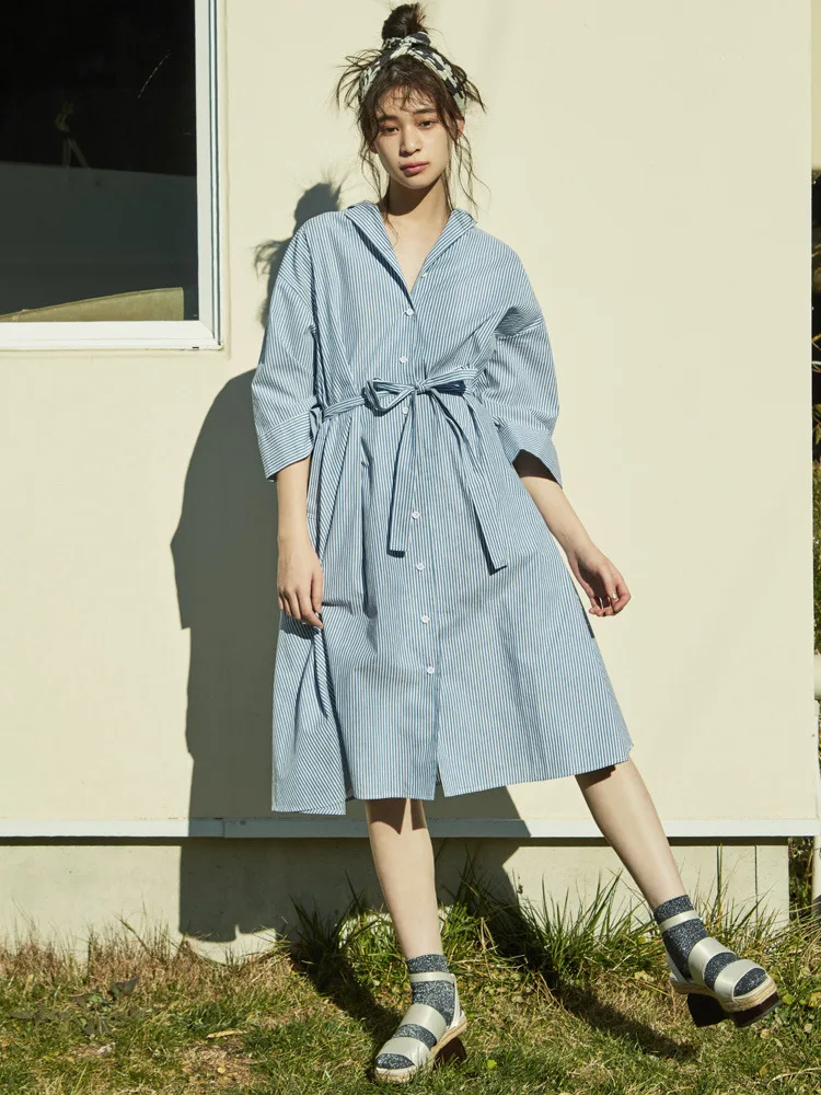 Purebliss 2017 женщин осень старинные 1950-х годов качели полосатый клетчатый Belt Midi Dress |