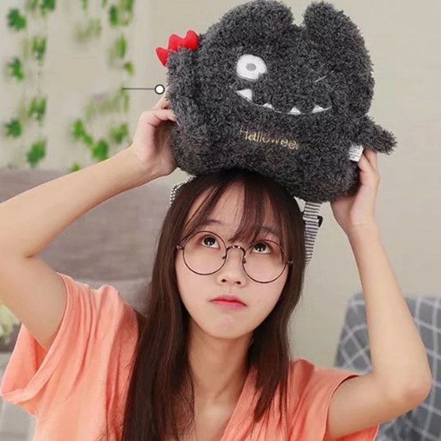 Мягкий плюшевый маленький рюкзак для женщин милый мини Рюкзак Kawaii модный в