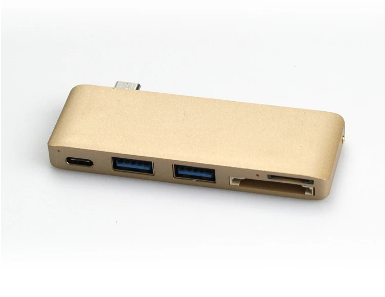 High Performance 5 in 1 Combo Type C Hub USB 3.0 Slot-in TF/SD Card Reader with Charging Port for Macbook Laptop | Компьютеры и офис