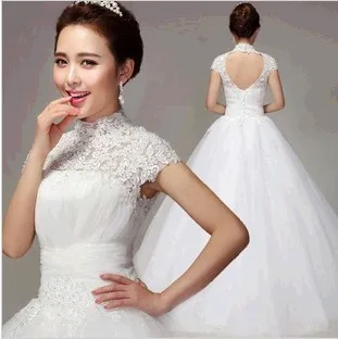 wither high lace wedding dress 2013 sweet Halter princess short flower dresses plus size .wholesale 843 | Свадьбы и торжества